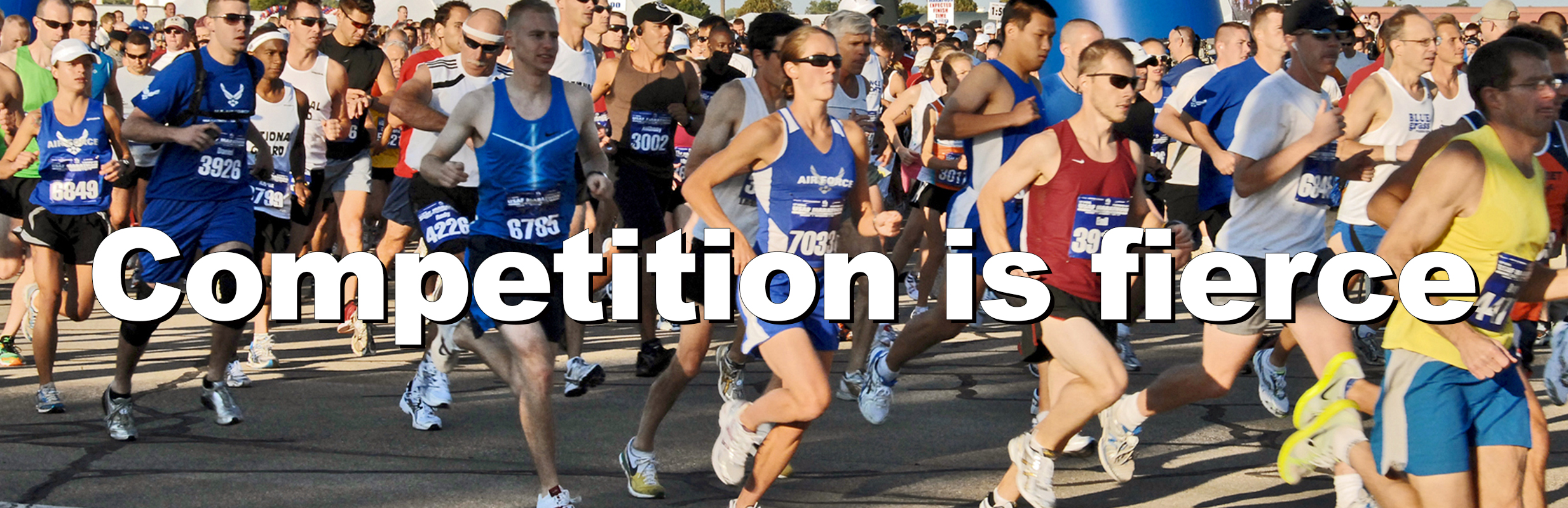 More than 3,800 runners start the half marathon last year at Wright-Patterson Air Force Base, Ohio. For the first time, the 2010 Air Force Marathon is maxed out for the full and half marathon. (U.S. Air Force photo/Ben Strasser)